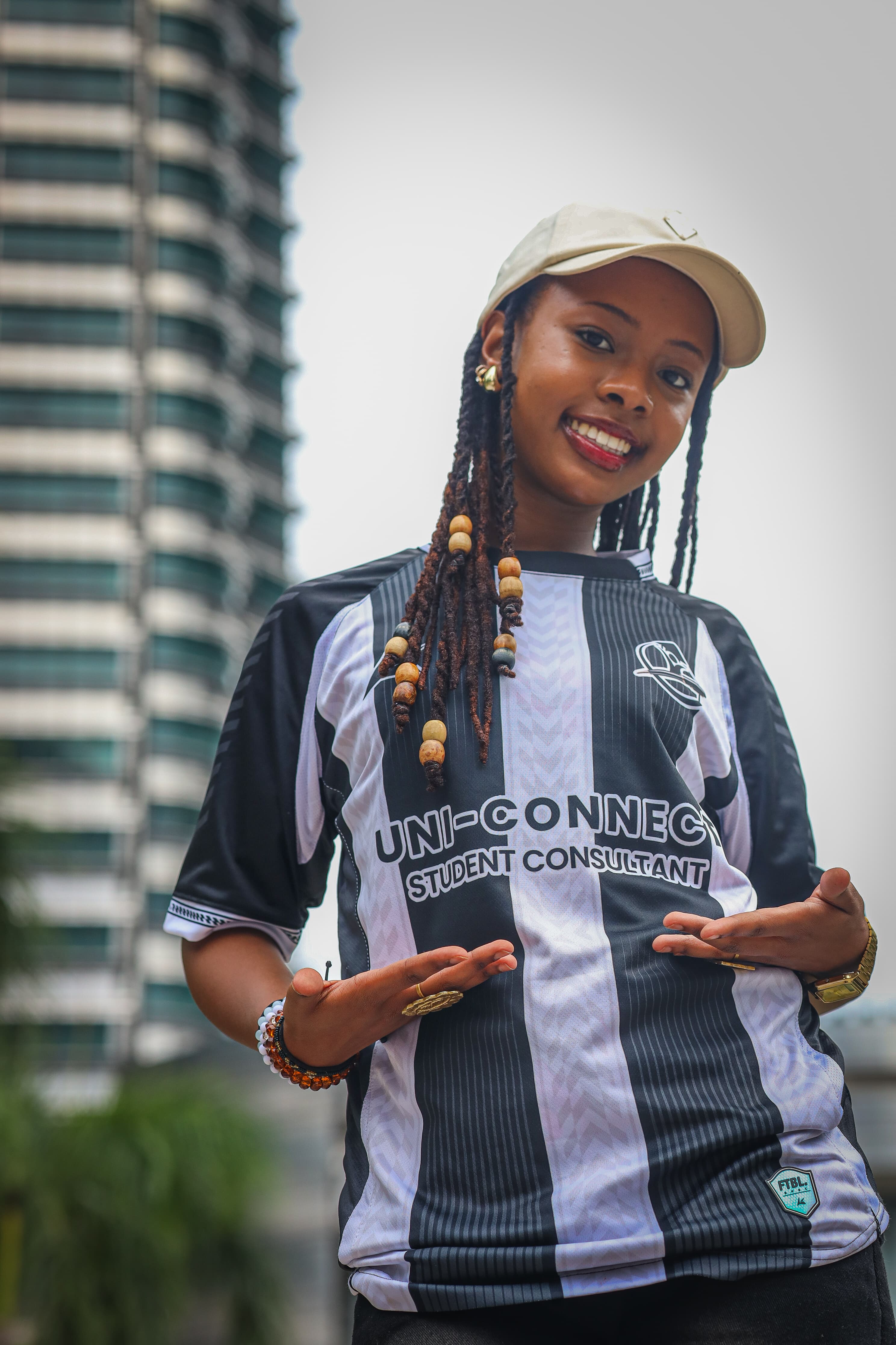 Student wearing the UNIconnect jersey